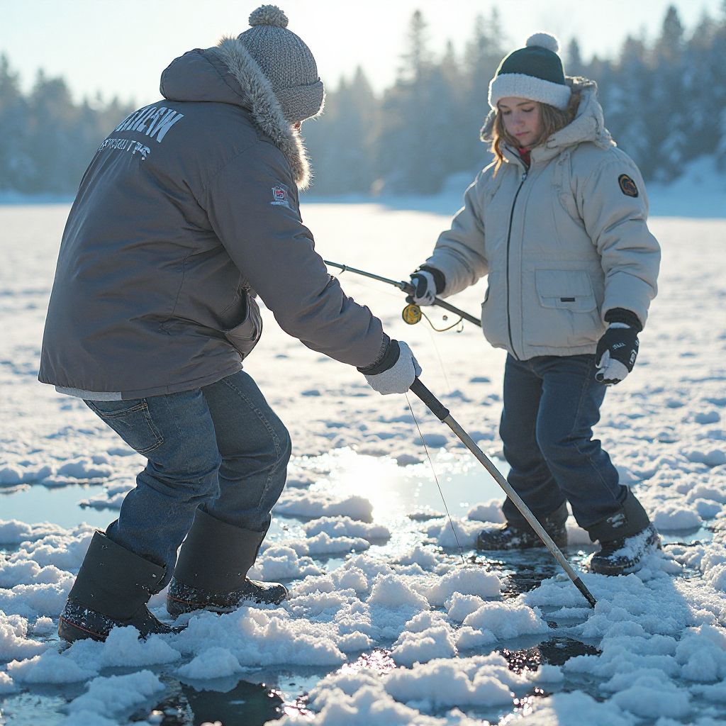 Pêcheur sur la glace